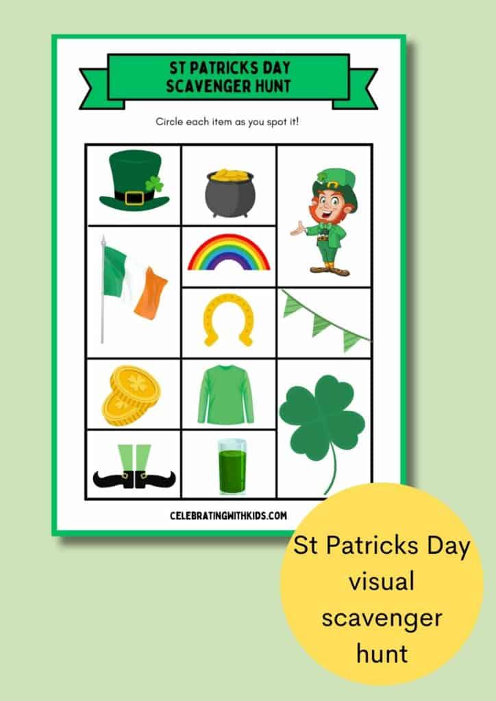 leprechaun scavenger hunt - visual