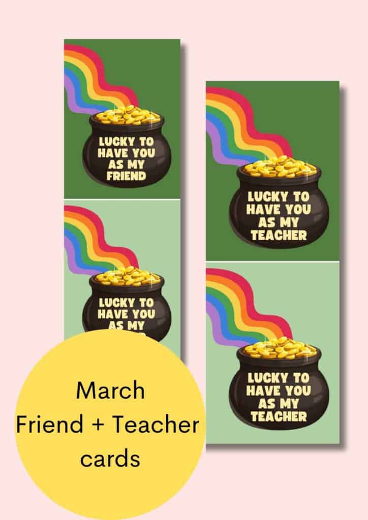 march teacher friend cards