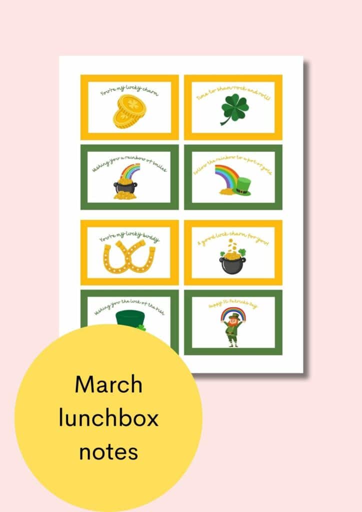 march lunchbox notes