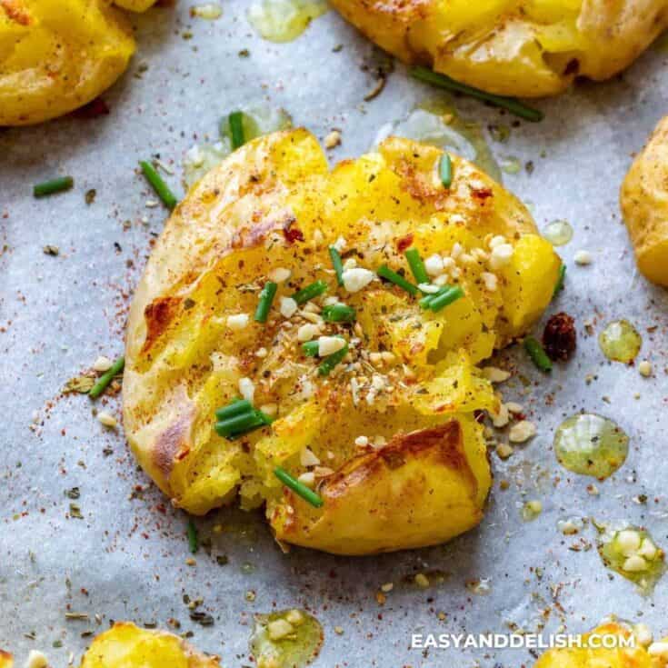 Image for Crispy Smashed Potatoes (oven or air fryer)