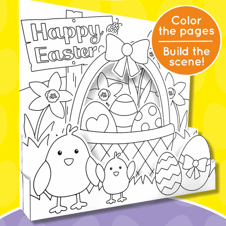 Image for 3D Easter Coloring Pages - Printable Easter Craft