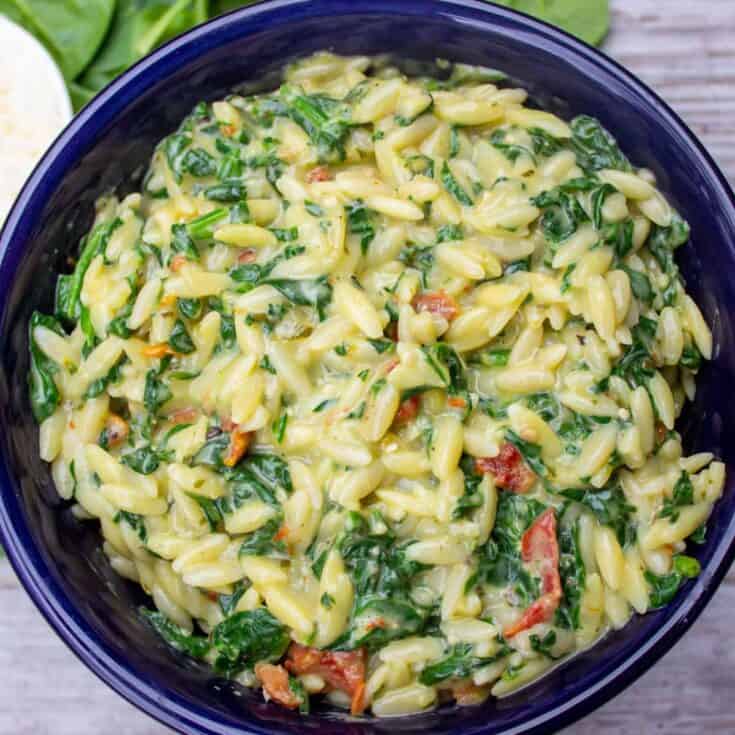Image for Creamy Orzo Pasta with Spinach (15 Minutes in One Pot)