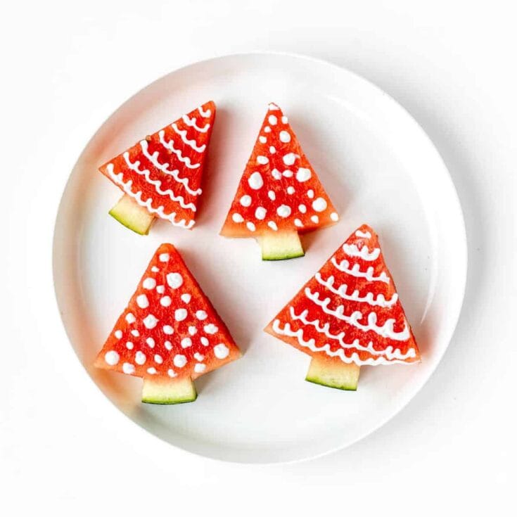 Image for Watermelon Christmas Trees - Healthy Kids Recipes
