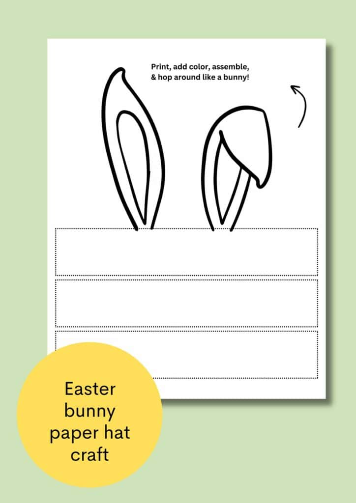 easter bunny hat craft