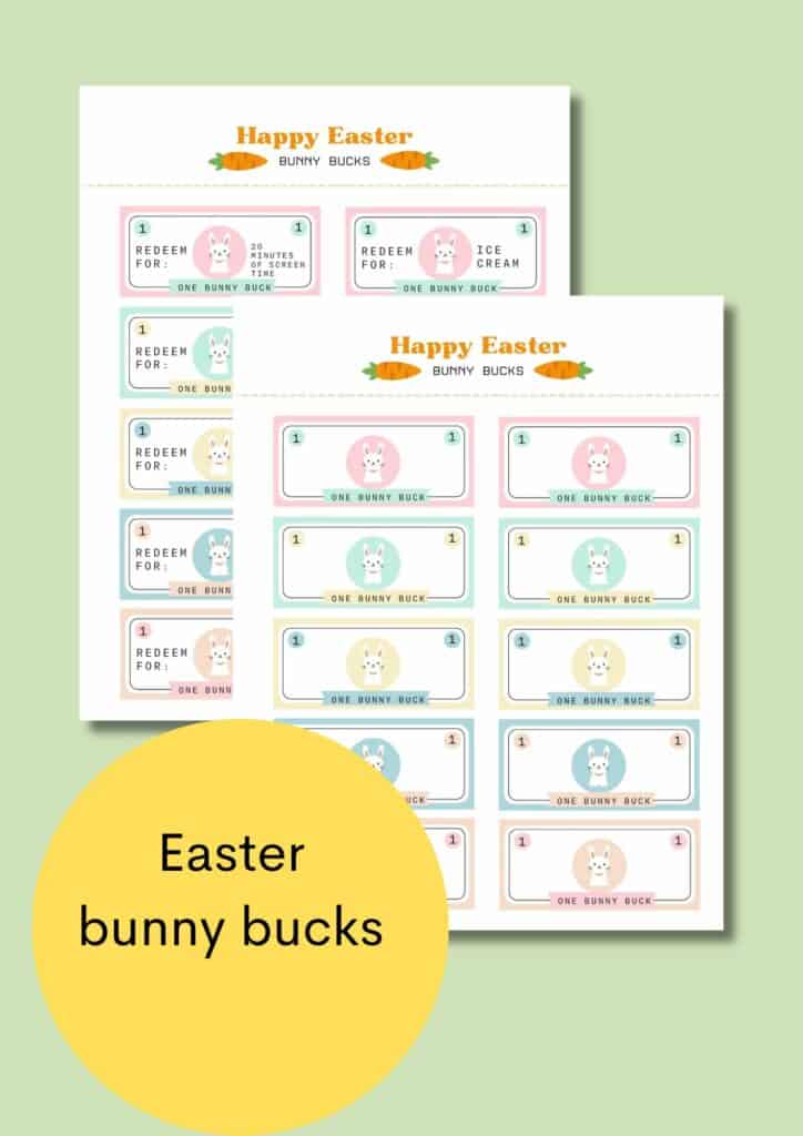 easter bunny bucks