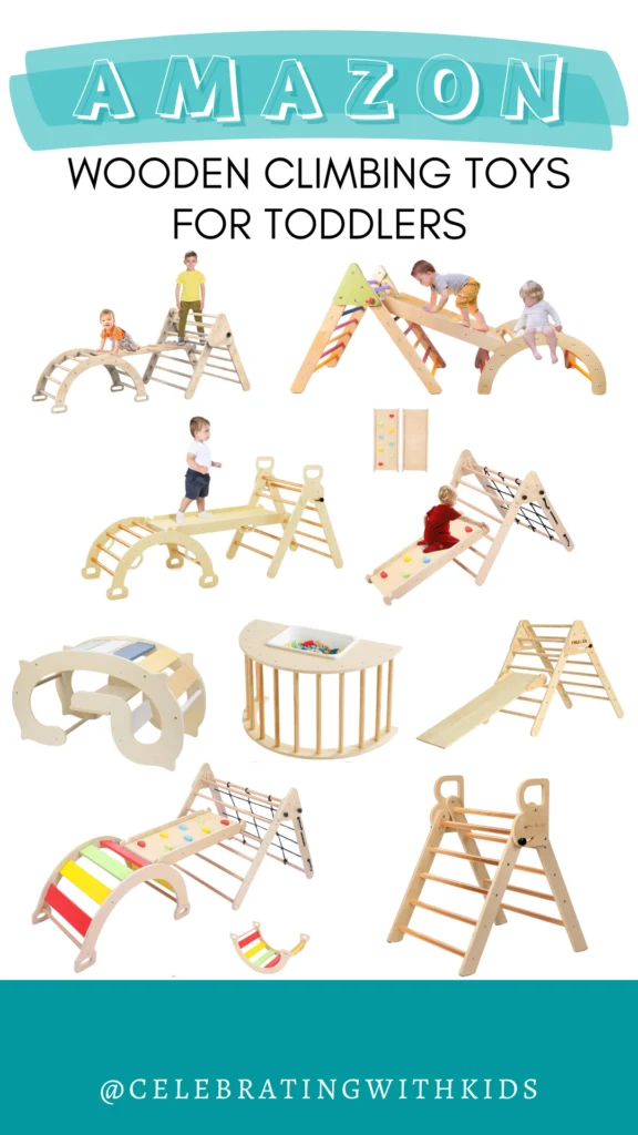 wooden climbing toys for toddlers from amazon