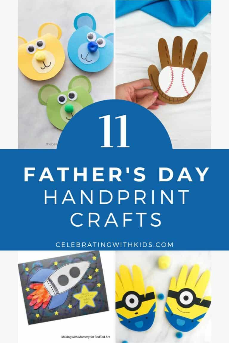 R54 Rounup 11 Easy Father's Day Handprint Crafts - Celebrating with kids