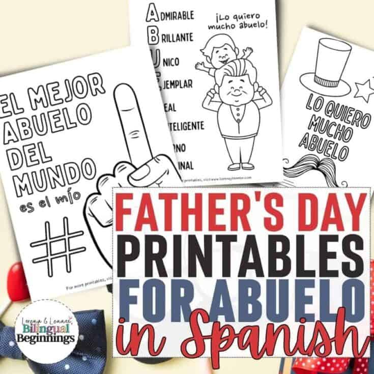 Image for Father’s Day Coloring Pages for Abuelo in Spanish for Kids (Free Printables)
