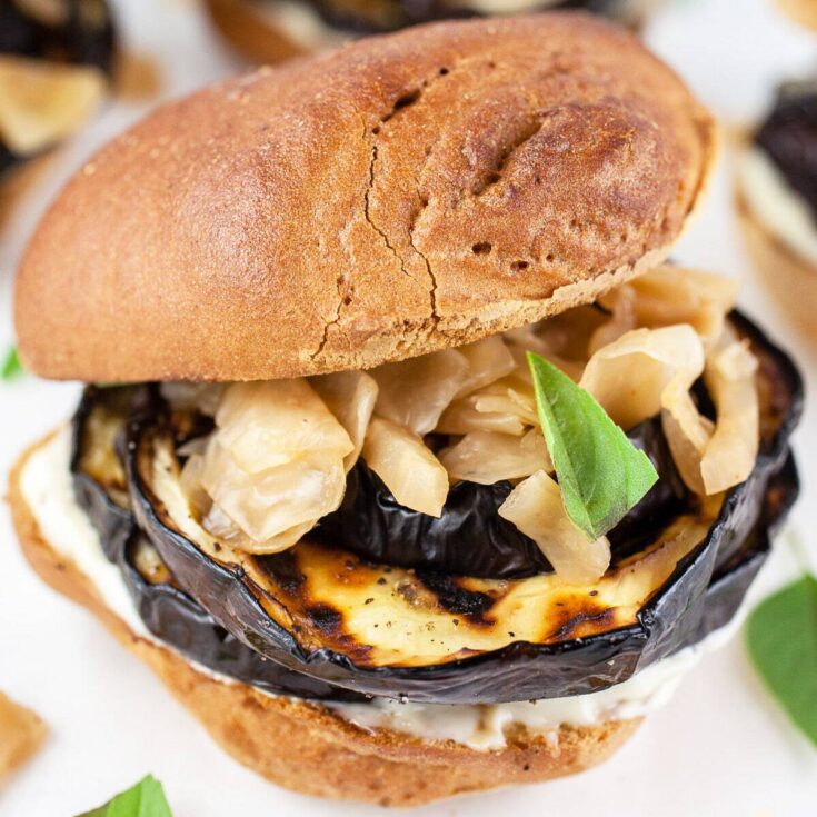 Image for Grilled Eggplant Sandwiches with Miso Mayo