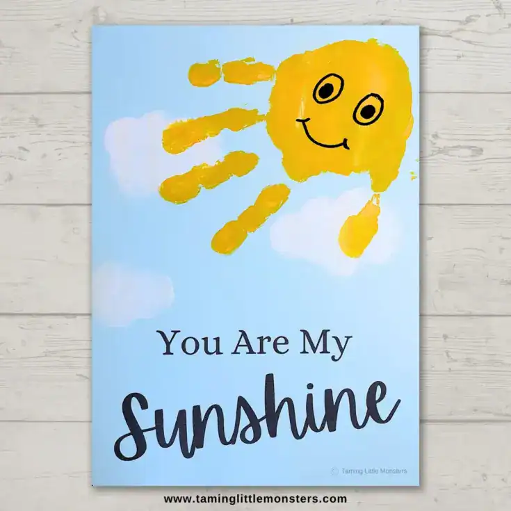 Image for Cute Handprint Sun Craft for Kids (Free Printable Template)