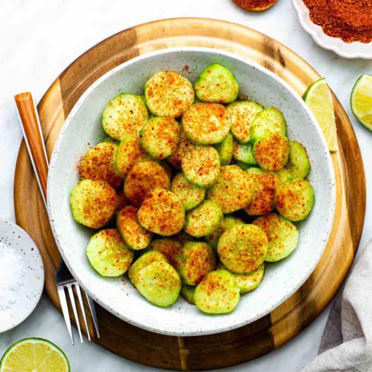 Image for Tajin Cucumbers (Mexican Cucumber Salad)