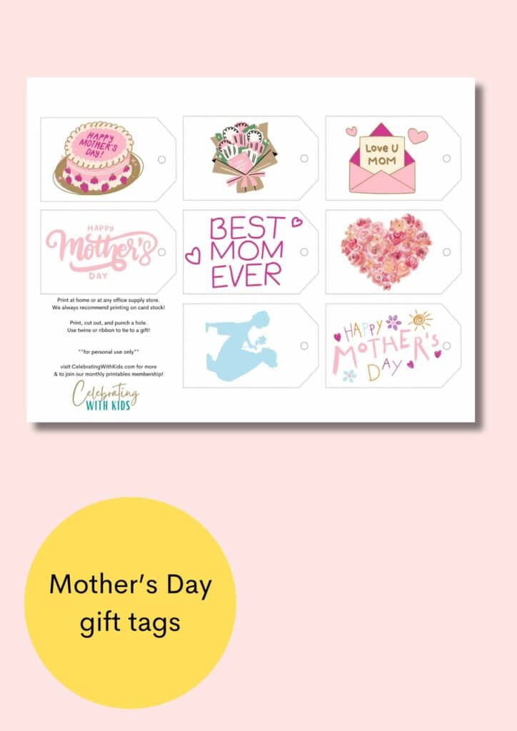 mothers day gift tags