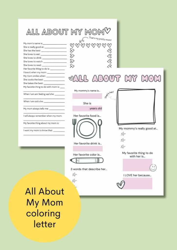 mothers day worksheets
