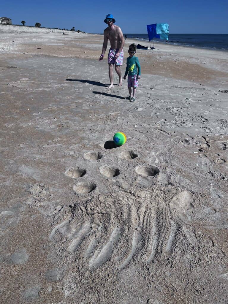 beach bowling game - no equipment needed