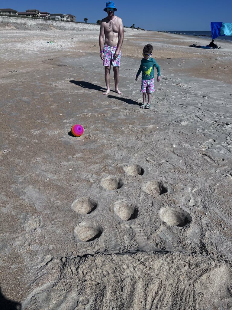 beach bowling game - no equipment needed