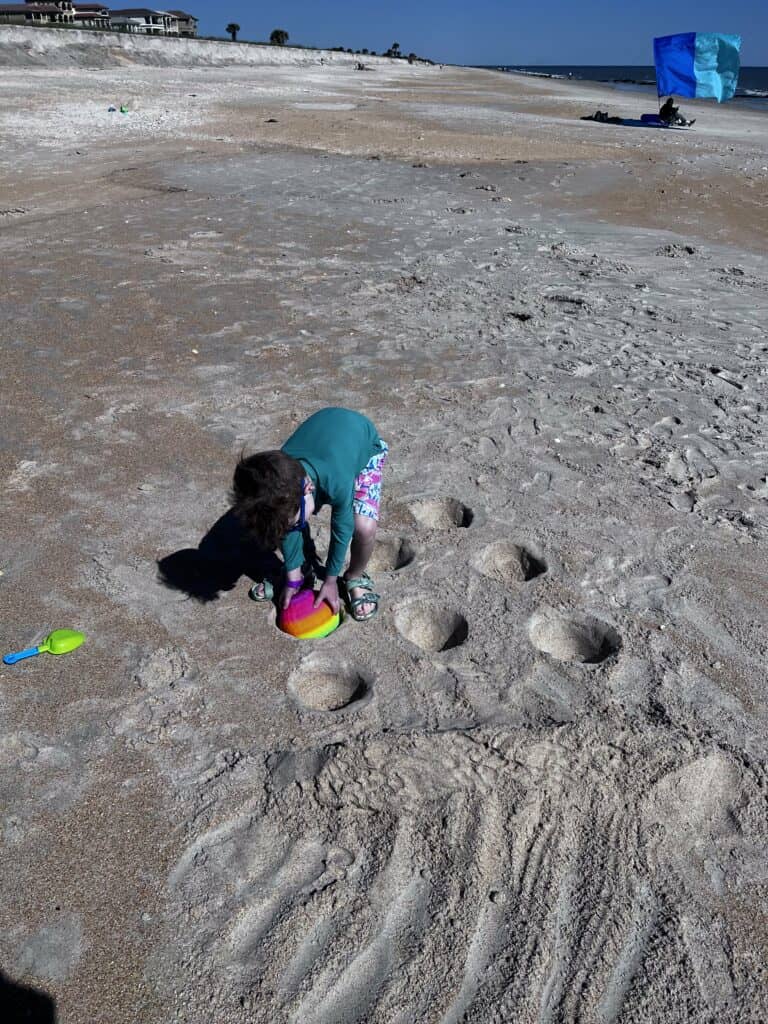 beach bowling game - no equipment needed