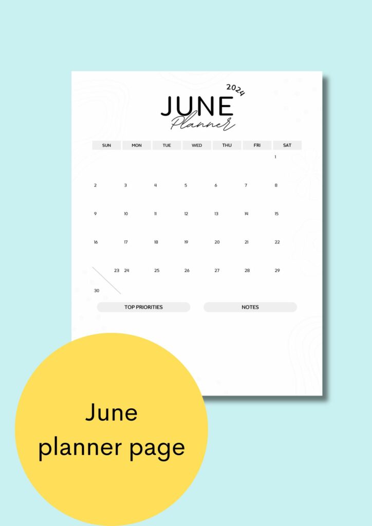 june planner