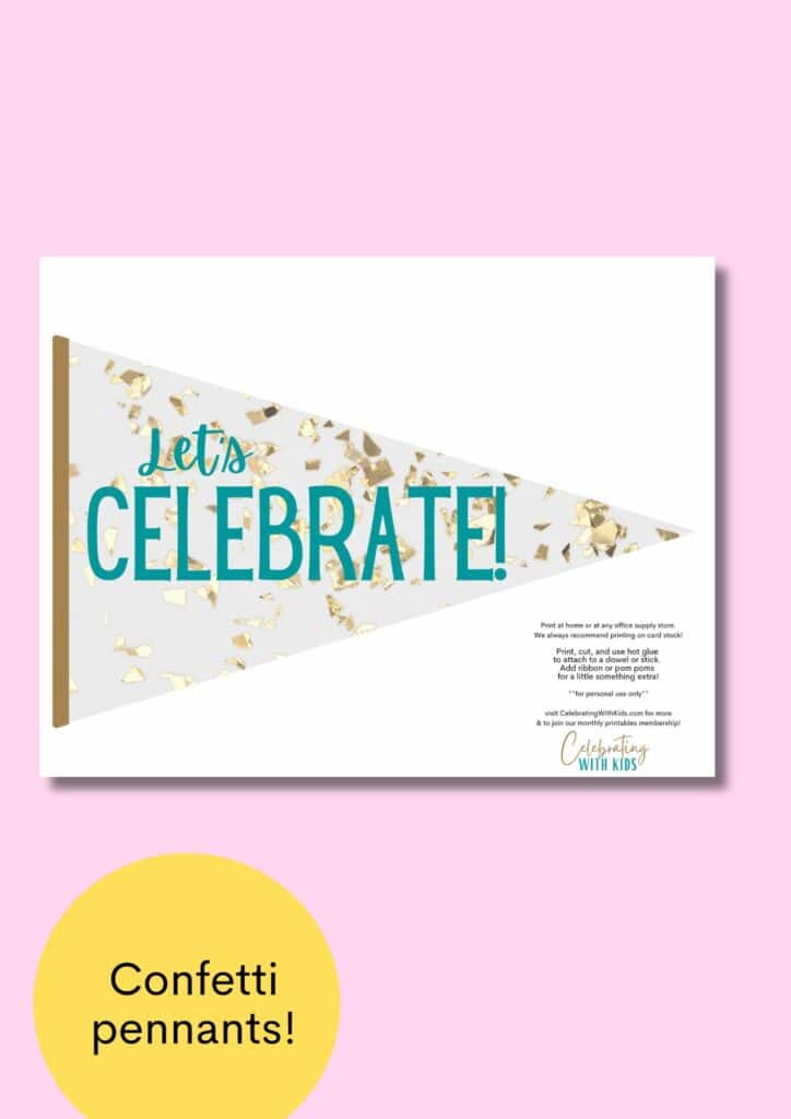 confetti penant