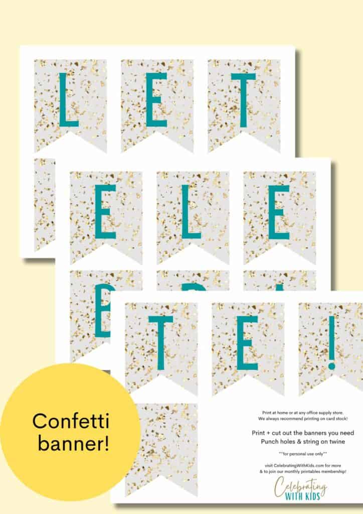confetti banner