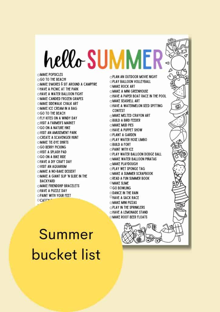 summer bucket list