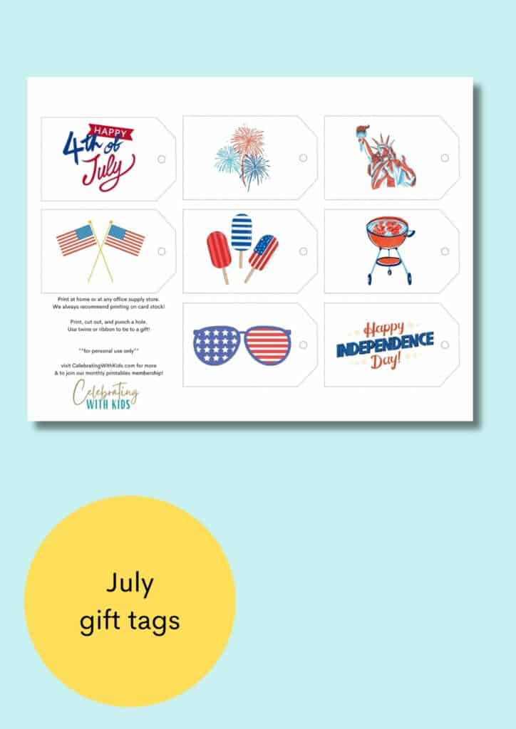 summer gift tags