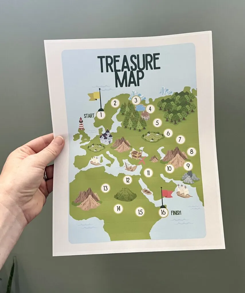 free printable pirate treasure map hunt