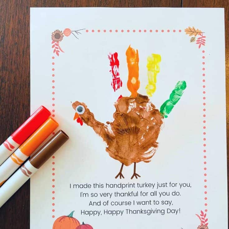 Image for Free Printable Turkey Handprint Poem Printable