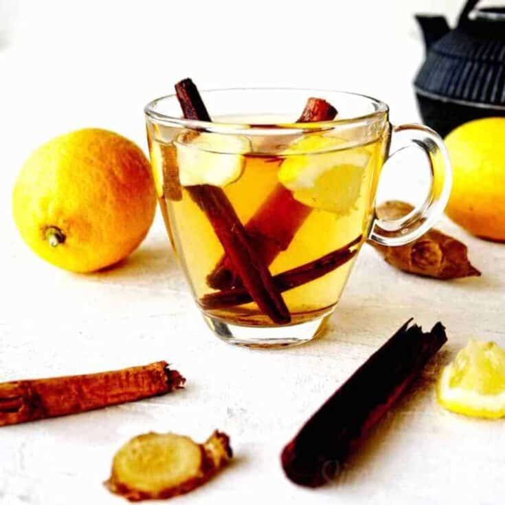 Image for Fresh Ginger Lemon Cinnamon Tea.