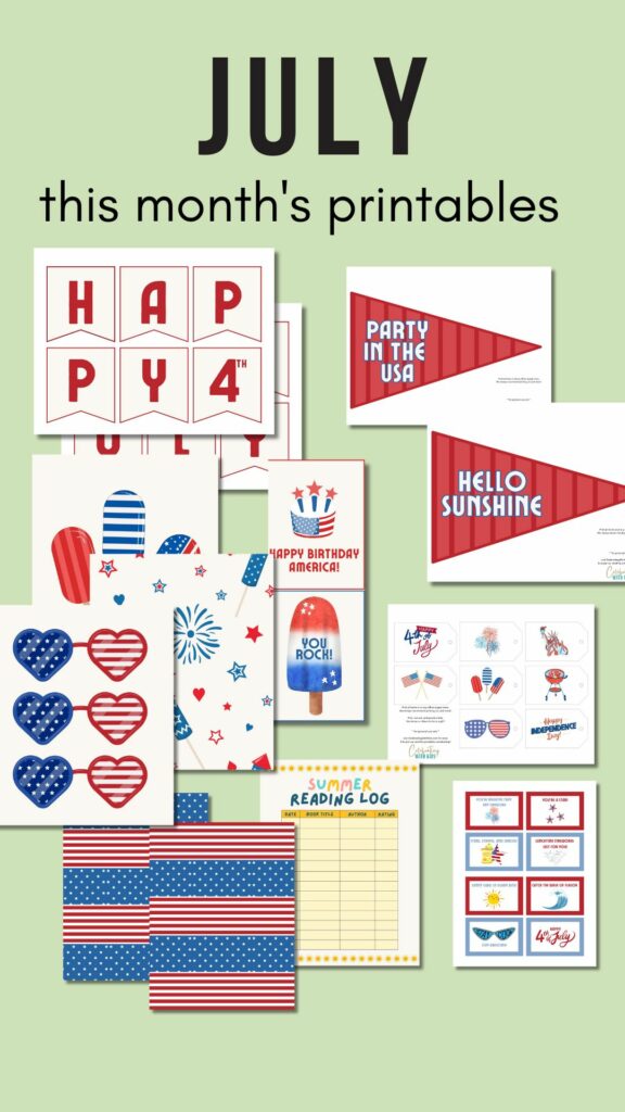 july this months printables