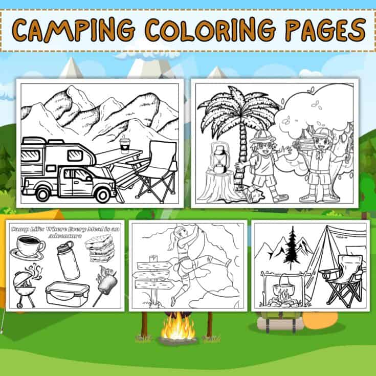 Image for Free Printable Camping Coloring Pages for Kids