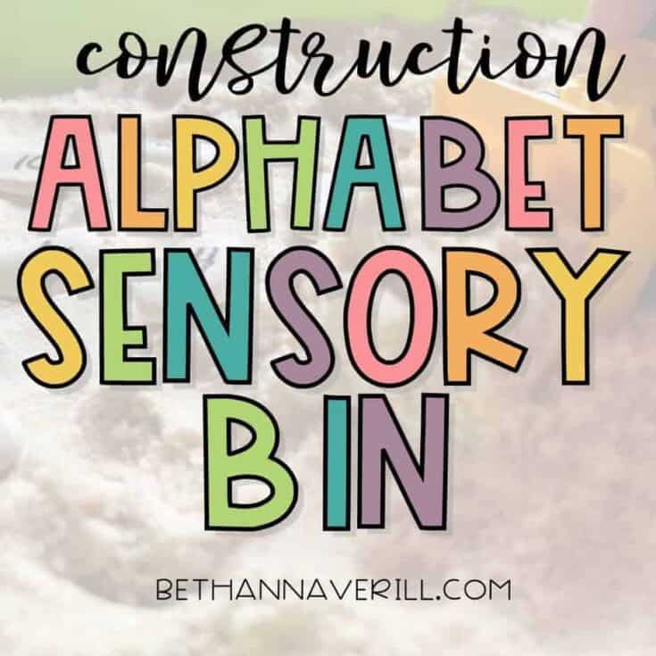 Image for Construction Alphabet Sensory Bin for Preschoolers