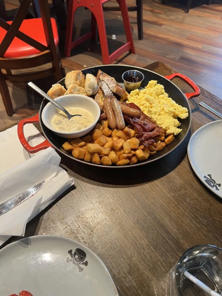 Legoland Shipwreck Restaurant family style breakfast