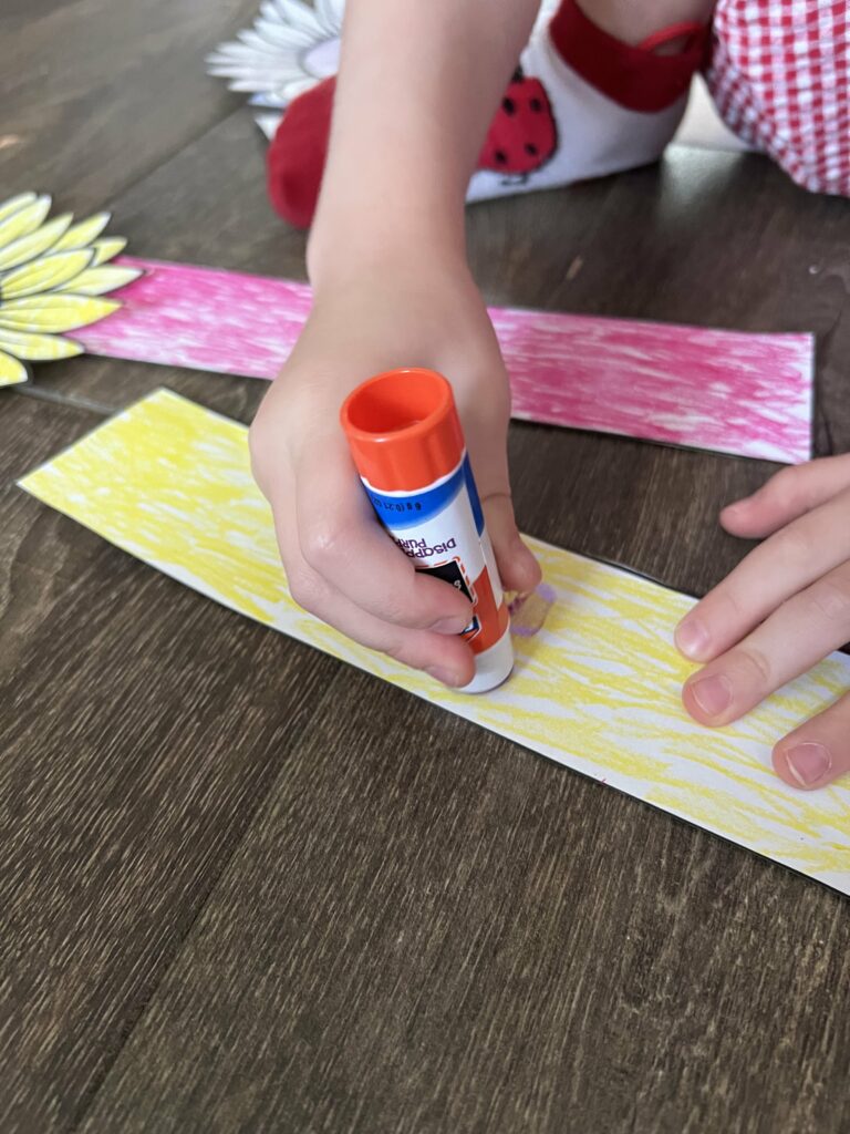 paper sunflower hat craft