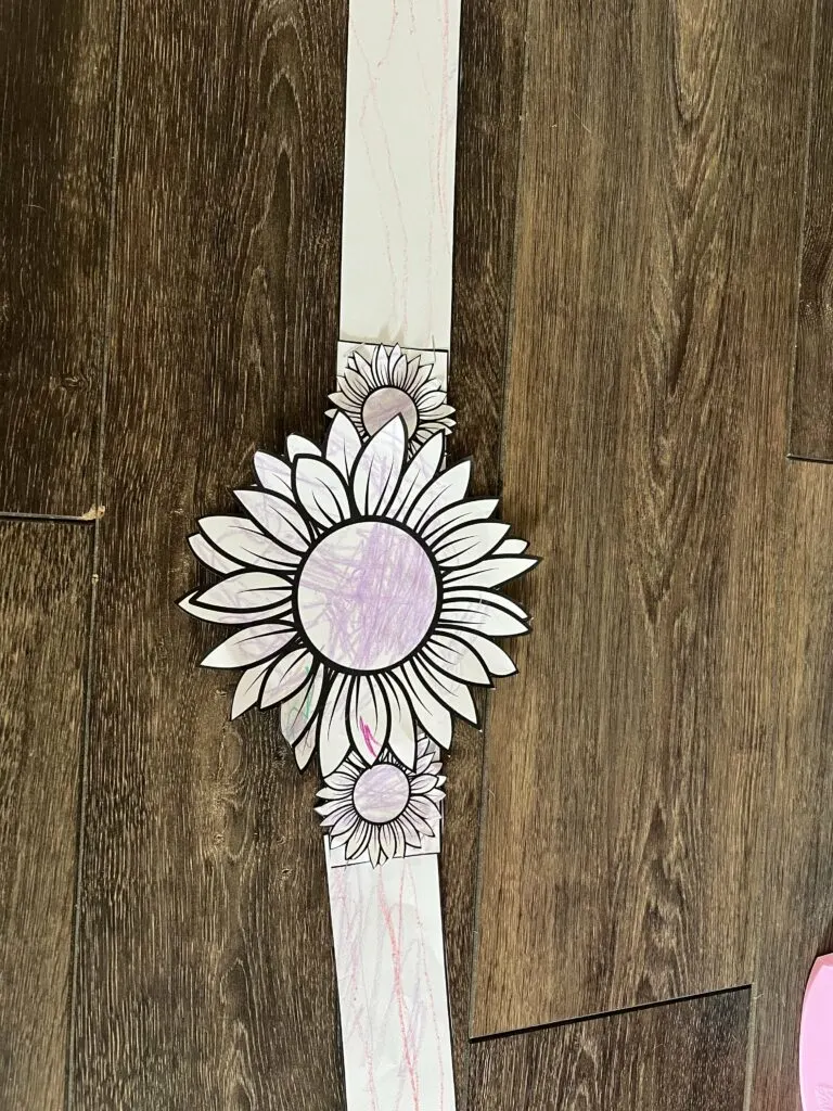 paper sunflower hat craft