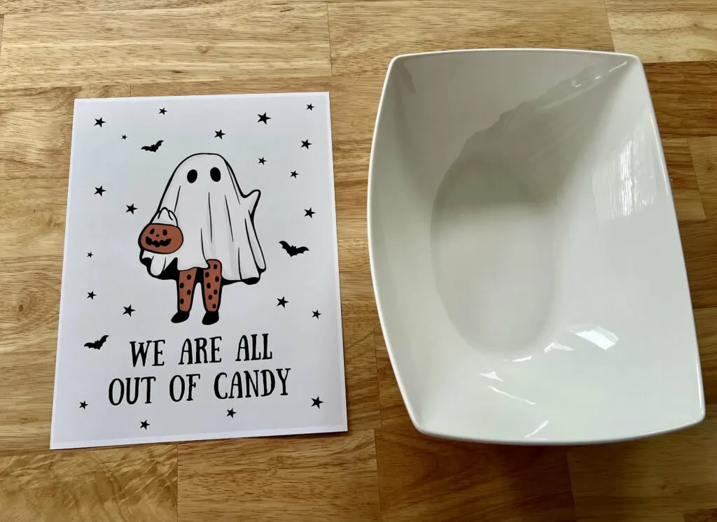 we are out of candies printable sign halloween