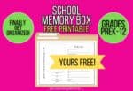 Create Cherished Memories with Our School Memory Box Printable ...