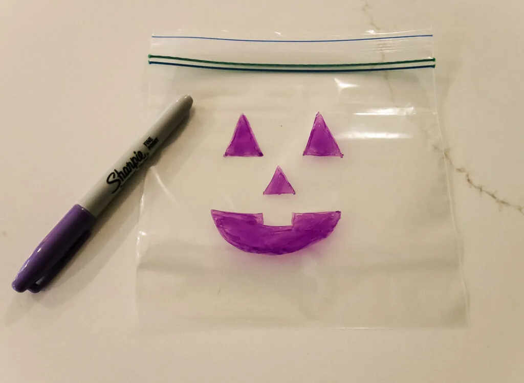 easy jack o lantern halloween snack bags DIY