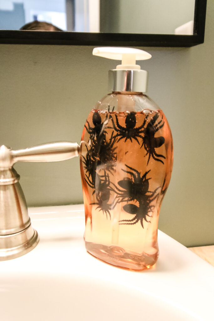 spider soap in the bathroom