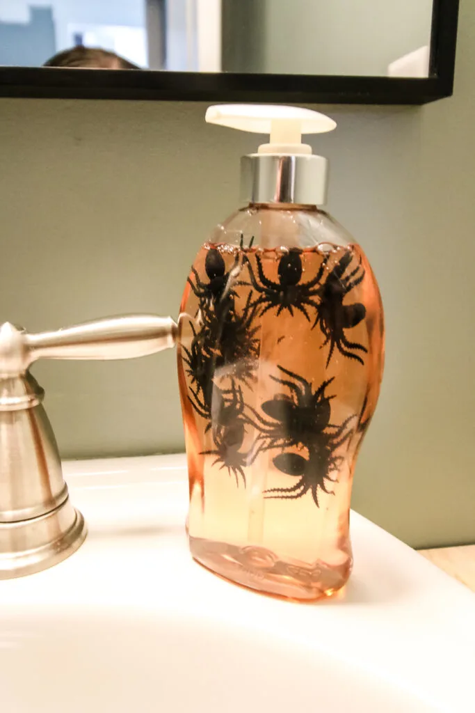 spider soap in the bathroom