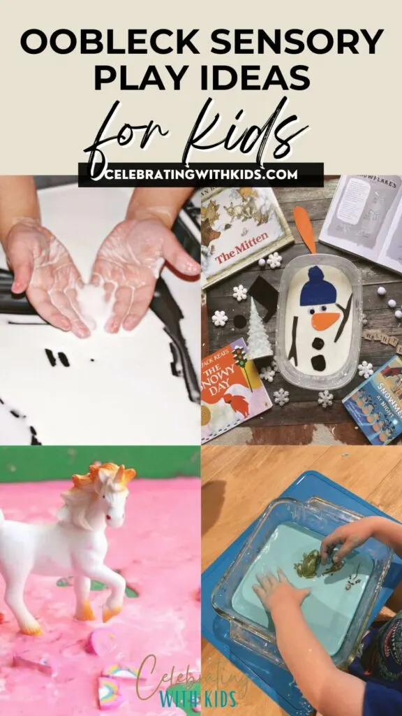 Oobleck sensory play ideas for kids