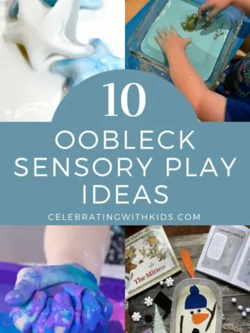 Oobleck sensory play ideas for kids