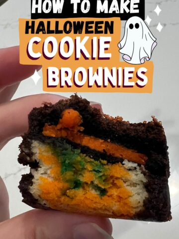 halloween cookie brownies