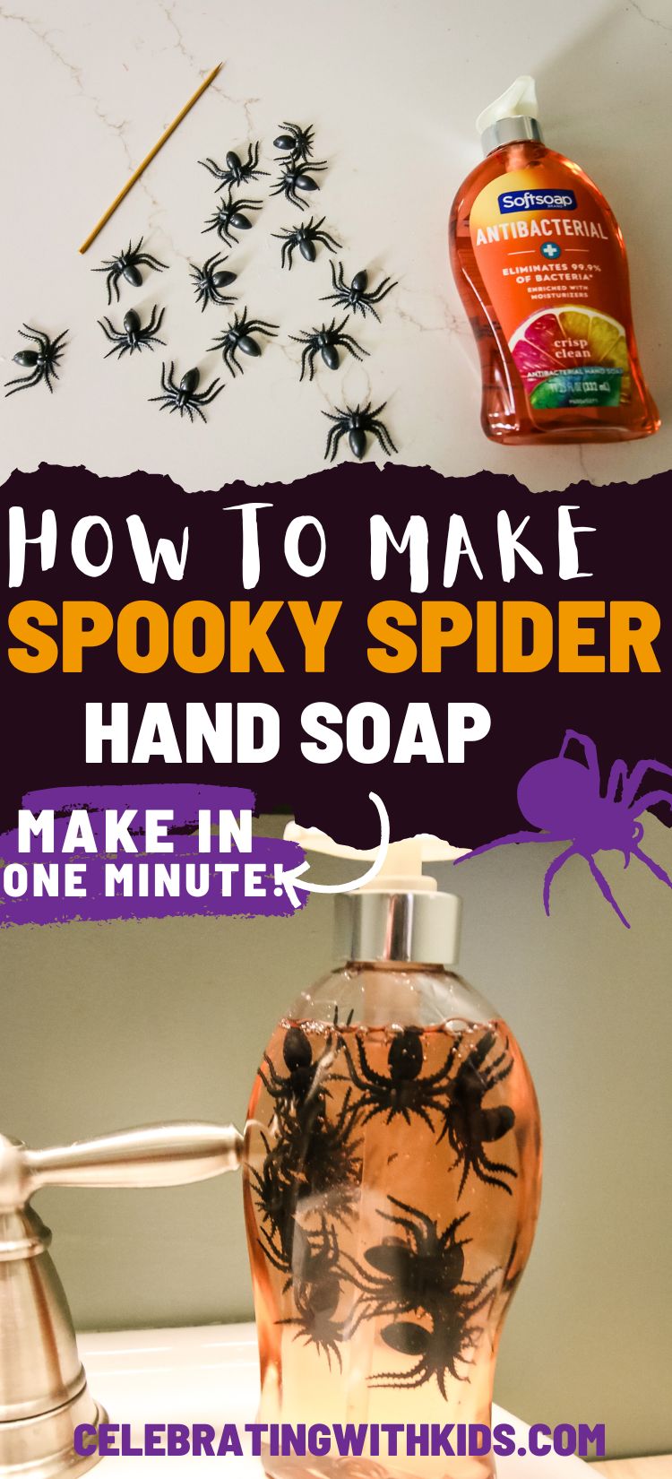 spooky spider halloween soap