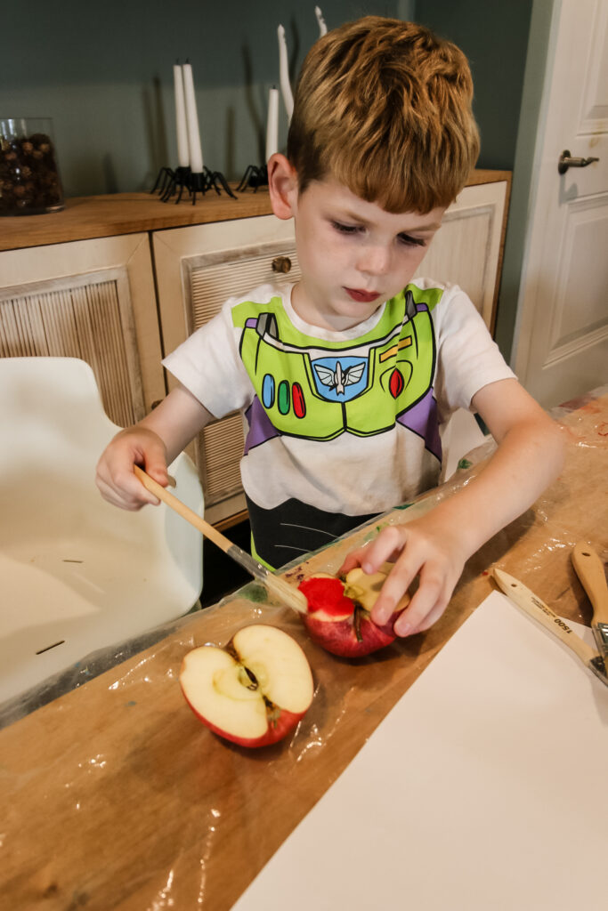 apple stamping craft