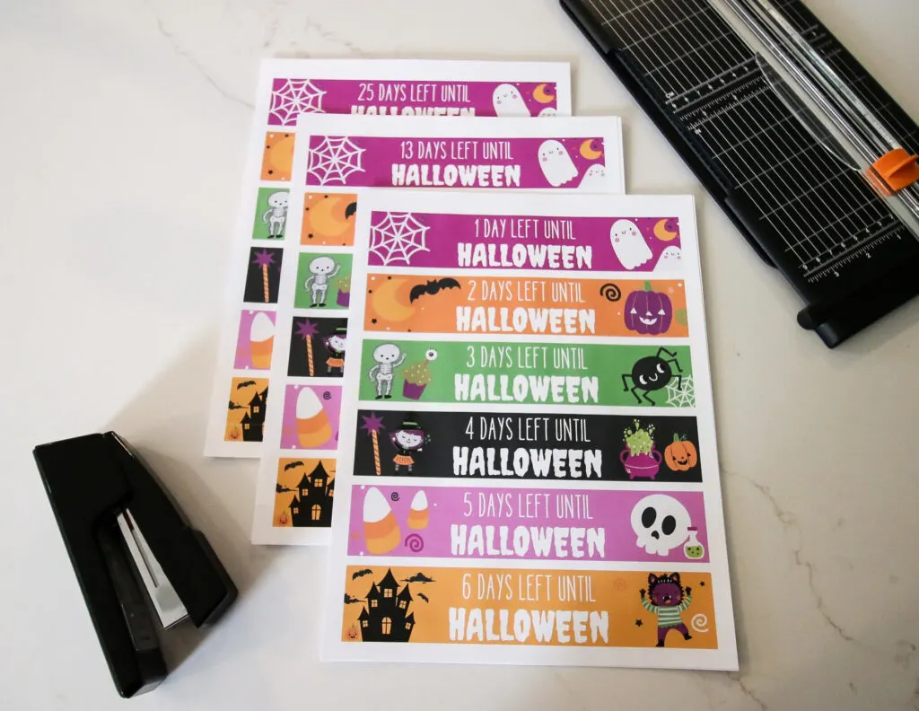 how to make a paper chain halloween countdown