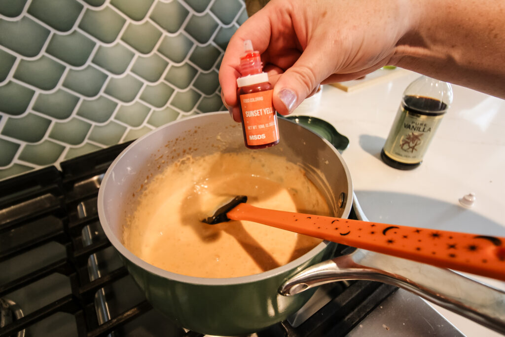 orange food coloring for rice crispy treats