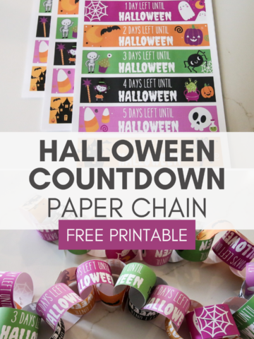 halloween countdown paper chain