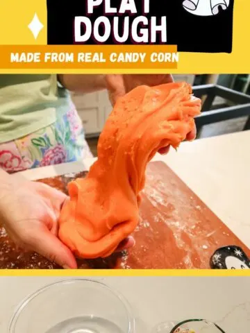 how to make candy corn play dough