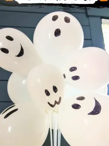 DIY balloon ghost centerpiece