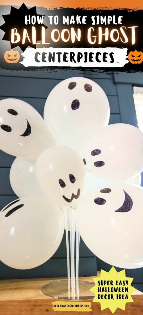 DIY balloon ghost centerpiece